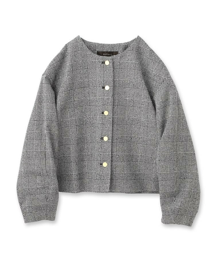 【着映え◎/アームホールゆったり】グレンチェックジャコット15