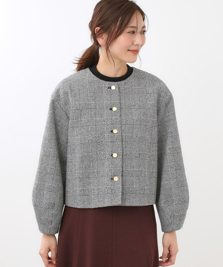 【着映え◎/アームホールゆったり】グレンチェックジャコット16