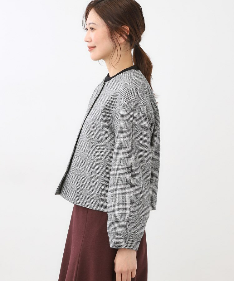 【着映え◎/アームホールゆったり】グレンチェックジャコット17