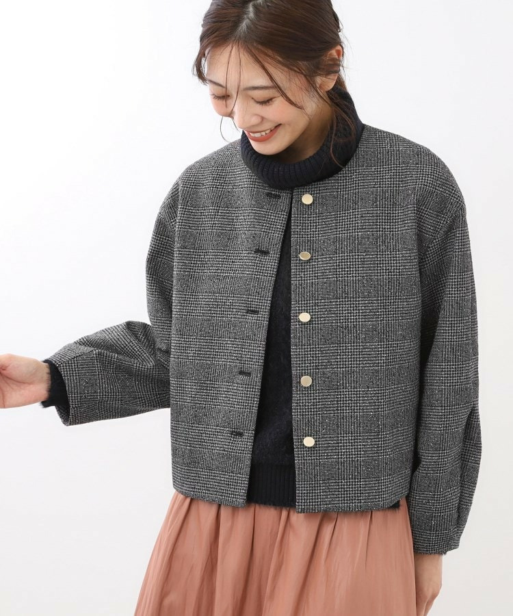 【着映え◎/アームホールゆったり】グレンチェックジャコット7