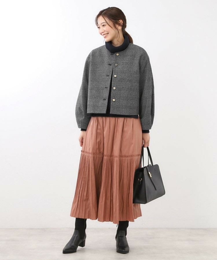 【着映え◎/アームホールゆったり】グレンチェックジャコット8