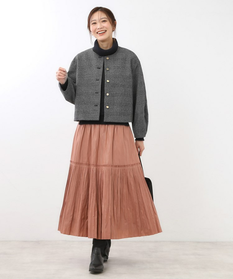 【着映え◎/アームホールゆったり】グレンチェックジャコット9