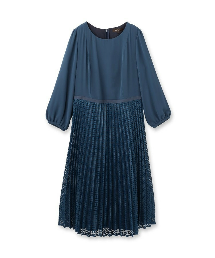 【フォーマル/入卒/一枚で着映え◎】シフォン×幾何柄レースプリーツワンピース16