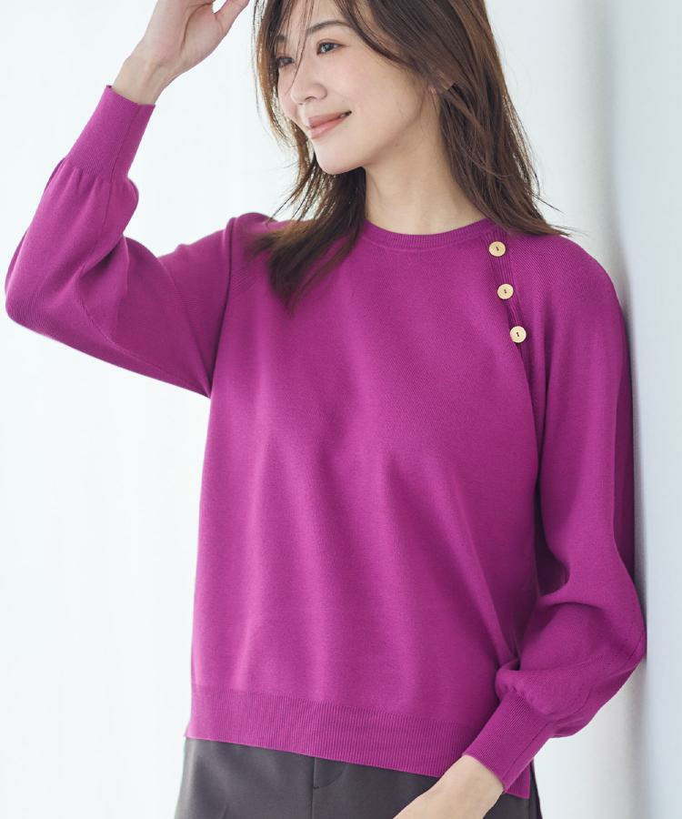 【ゆったり着られる◎】ラグランスリーブニット1