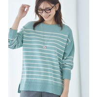 【ゆったり着られる◎】ボートネックボーダーニット