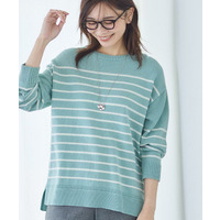 【ゆったり着られる◎】ボートネックボーダーニット