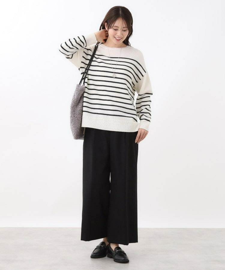 【ゆったり着られる◎】ボートネックボーダーニット12