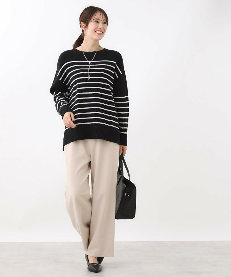 【ゆったり着られる◎】ボートネックボーダーニット21
