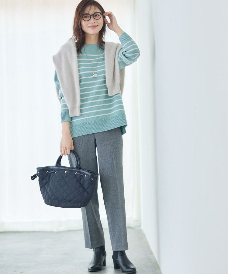 【ゆったり着られる◎】ボートネックボーダーニット5