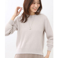 【ほんのりラメ感◎】ケーブル柄ニット