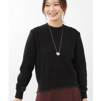 【ほんのりラメ感◎】ケーブル柄プチハイネックニット