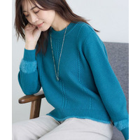 【ほんのりラメ感◎】ケーブル柄プチハイネックニット