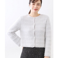 【お食事会やお出かけに◎】ふんわりジャカード編みカーディガン