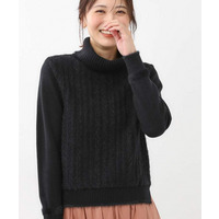 【ほんのりラメ感◎】ふわふわフェザーヤーンハイネックニット