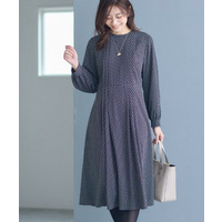 【通勤にもお出かけにも◎】ジオメプリントクラシカルワンピース