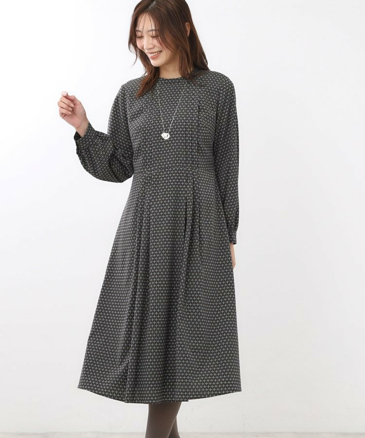 【通勤にもお出かけにも◎】ジオメプリントクラシカルワンピース15