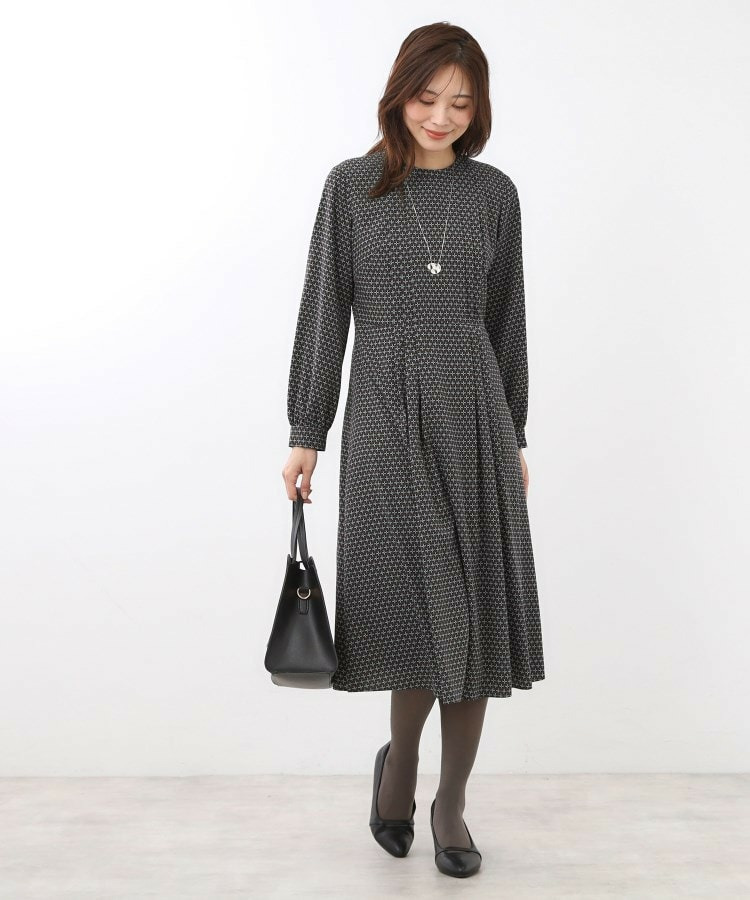 【通勤にもお出かけにも◎】ジオメプリントクラシカルワンピース16