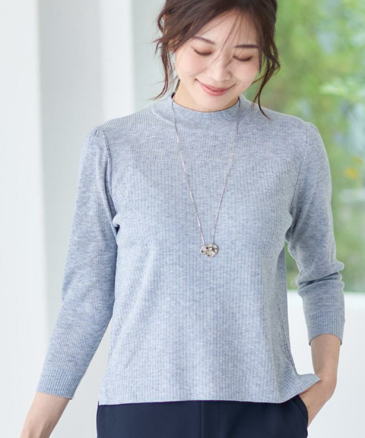 【選べる5色／アンサンブル可】プチハイネックリブニット