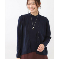 【選べる5色／アンサンブル可】Vネックカーディガン