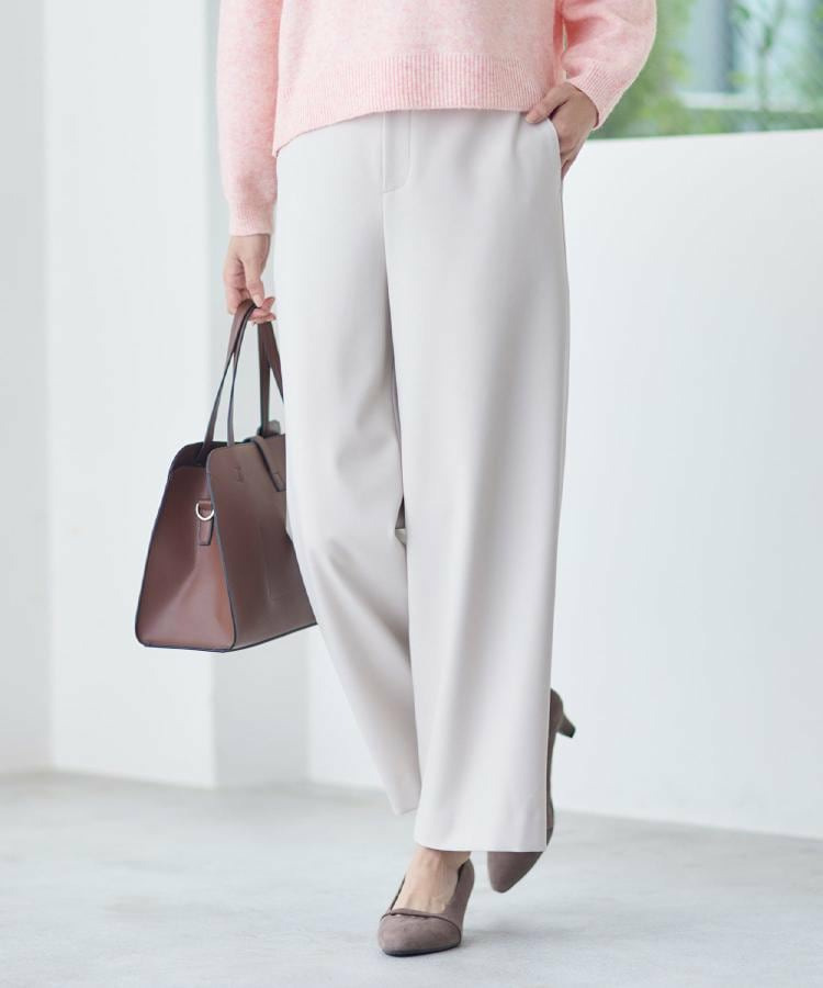 【裏起毛／ゆったりシルエット】ストレートワイドパンツ