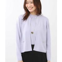 【選べる5色／アンサンブル可】クルーネックカーディガン