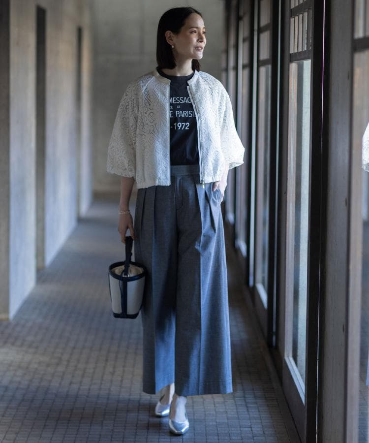 ダンガリーワイドパンツ3