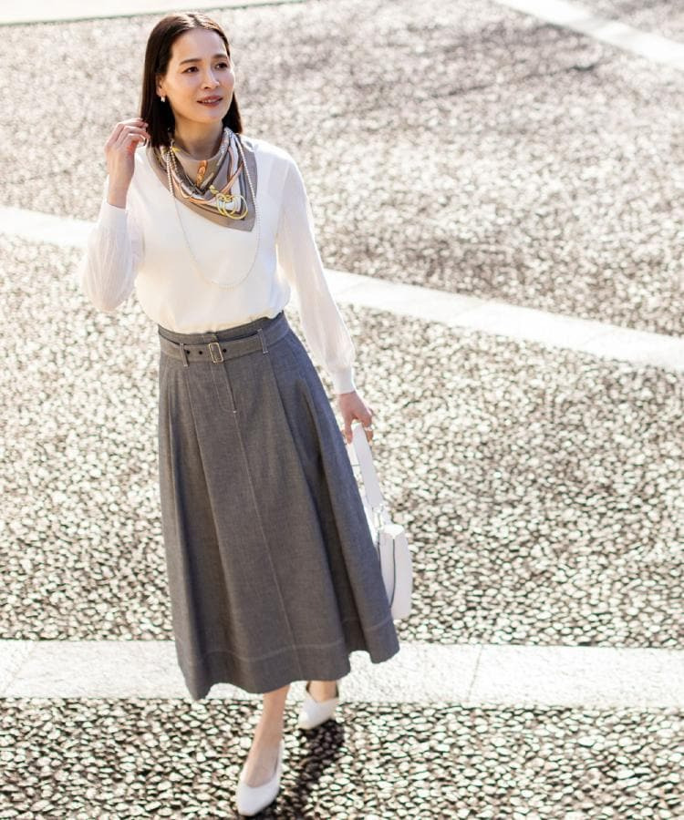 ダンガリータックフレアスカート3