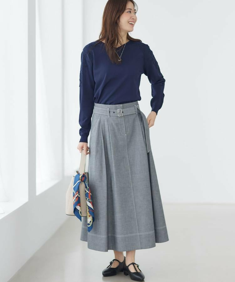 ダンガリータックフレアスカート5