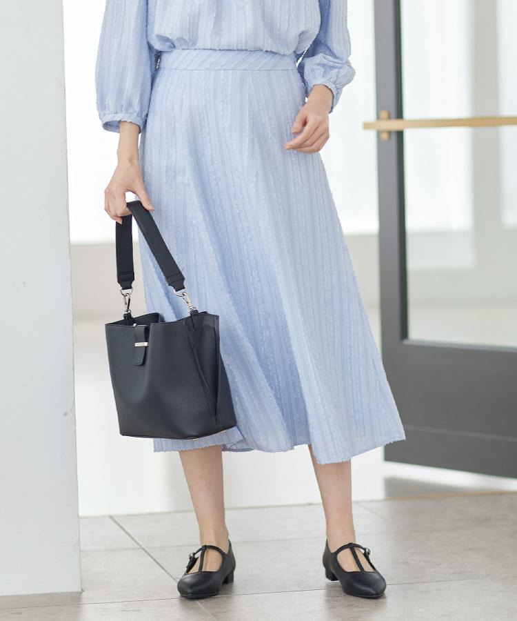 【セットアップ可】ストライプ柄ジャカードスカート