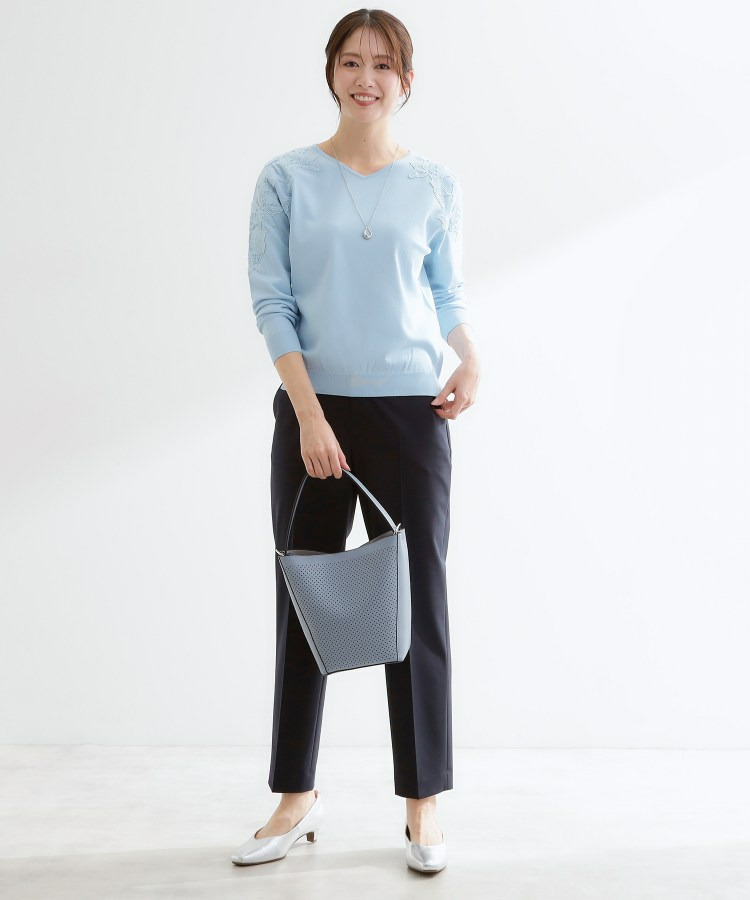 レースデザインスリーブニットプルオーバー10