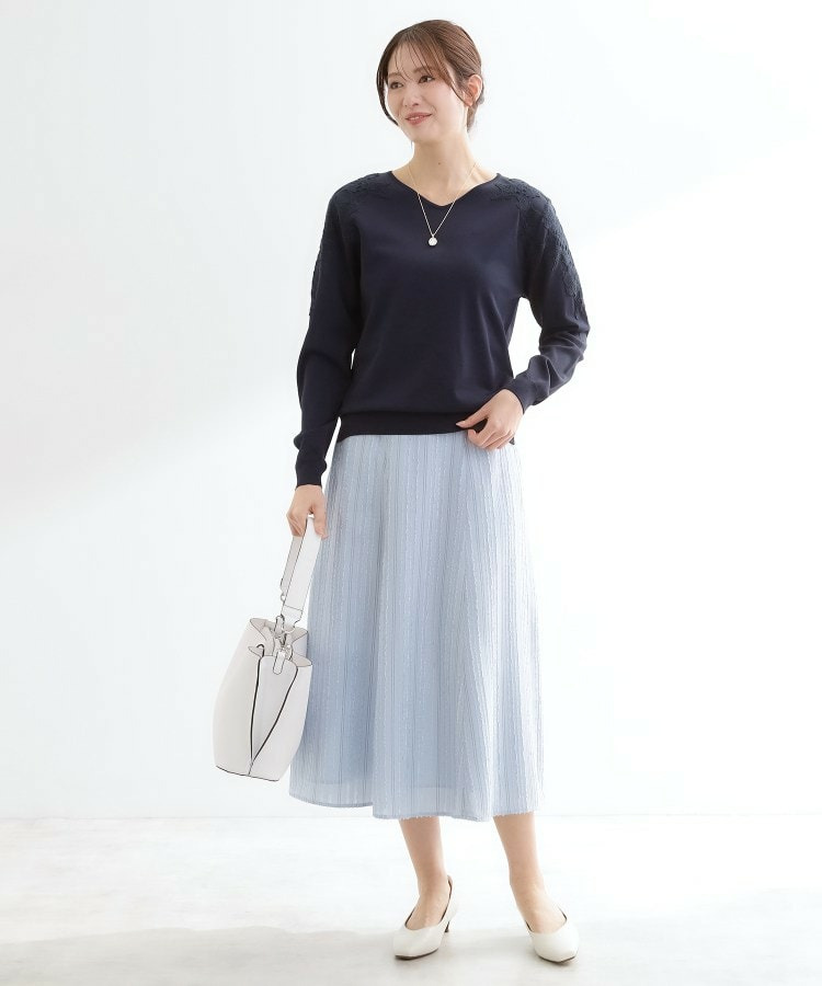 レースデザインスリーブニットプルオーバー14