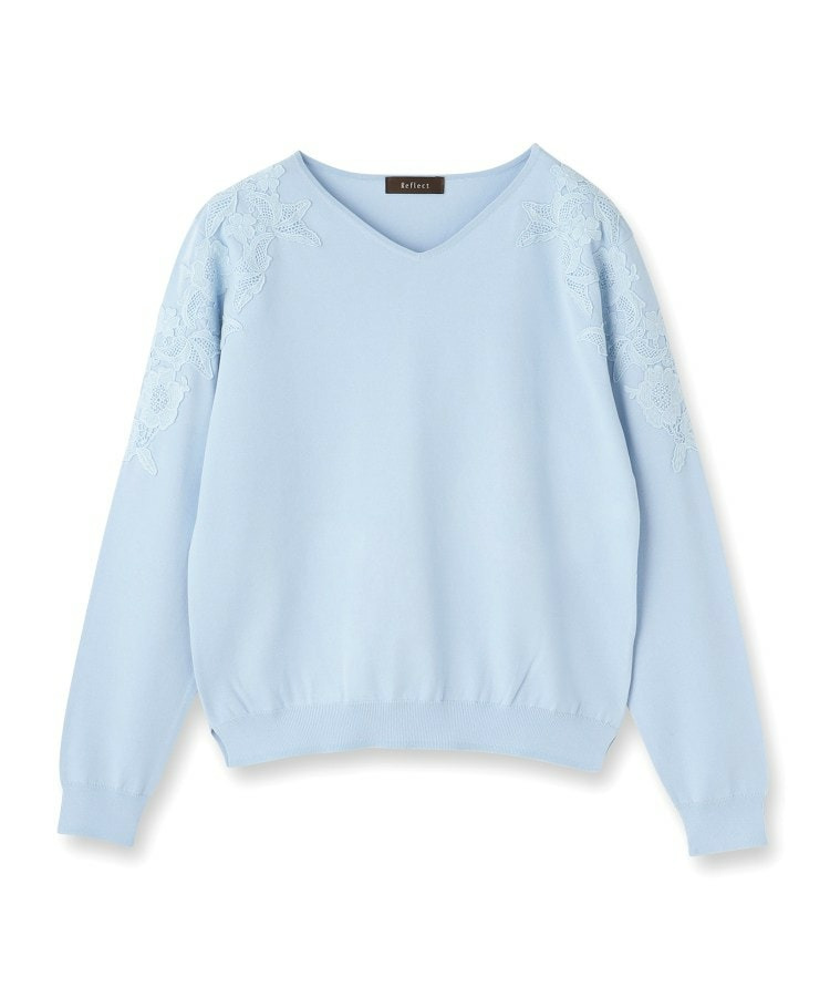 レースデザインスリーブニットプルオーバー16
