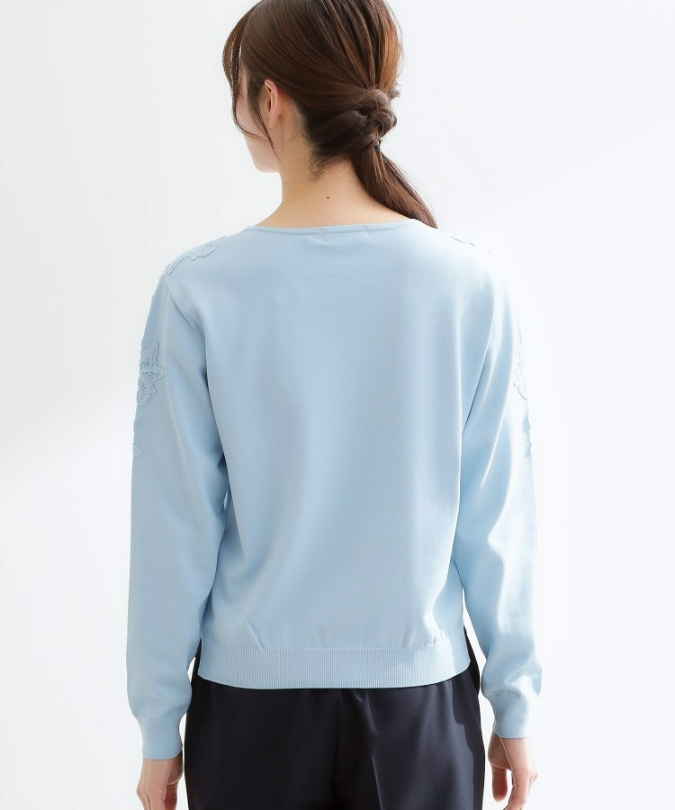 レースデザインスリーブニットプルオーバー19