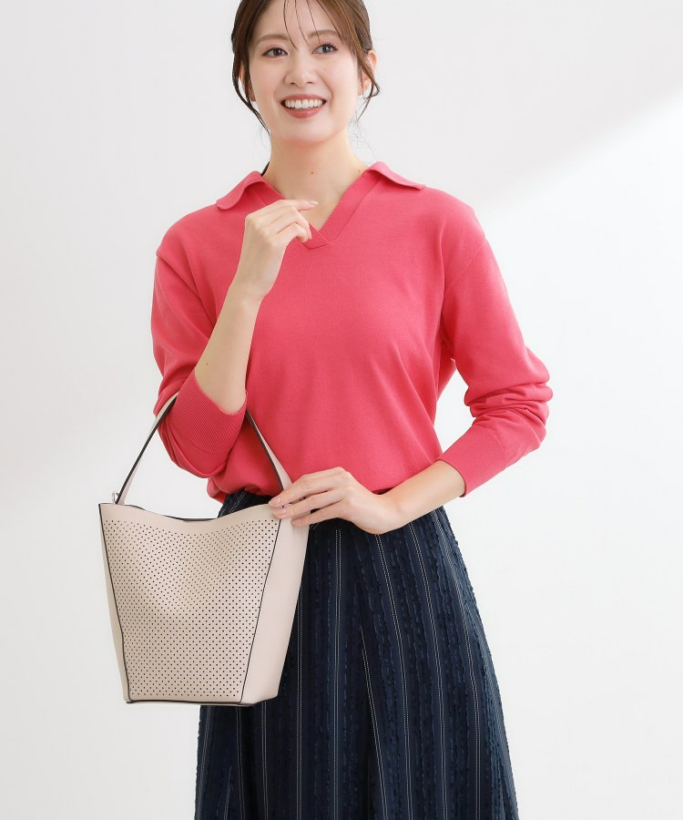 【肩掛けショルダー付き】パンチングデザインワンショルダーバッグ2