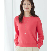 透かしスリーブデザインハイゲージニット