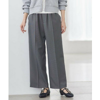 【ウエスト総ゴム】チェック柄イージーワイドパンツ