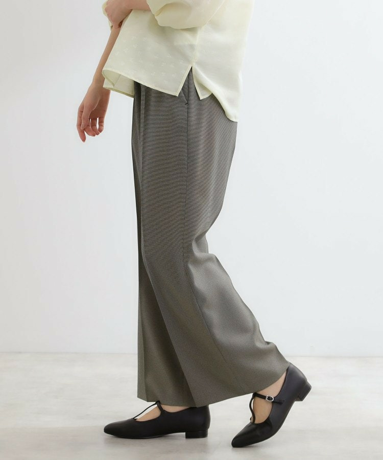 【ウエスト総ゴム】チェック柄イージーワイドパンツ13