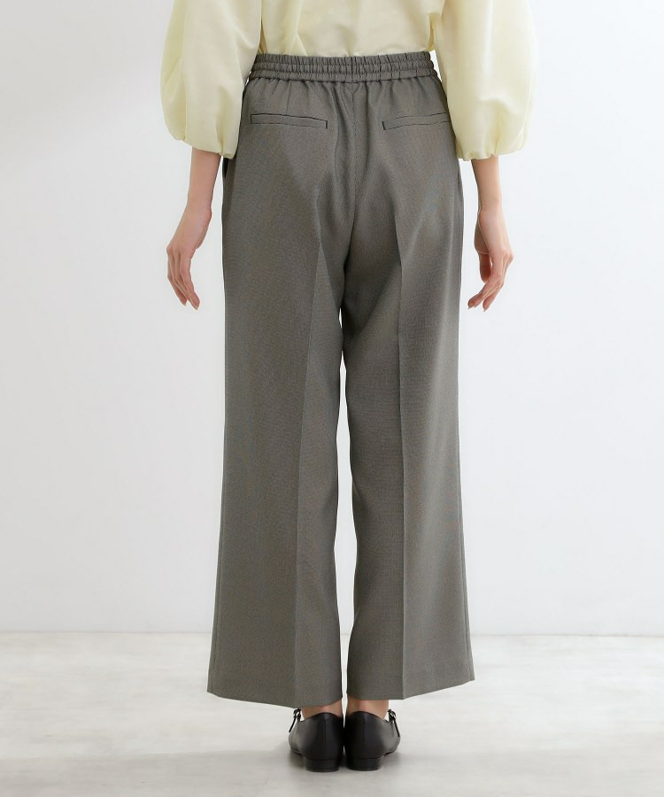 【ウエスト総ゴム】チェック柄イージーワイドパンツ18