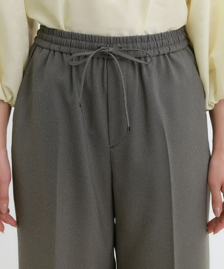 【ウエスト総ゴム】チェック柄イージーワイドパンツ19