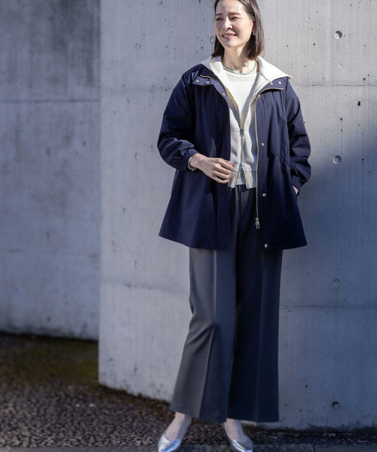 【ウエスト総ゴム】チェック柄イージーワイドパンツ2