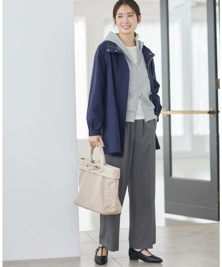 【ウエスト総ゴム】チェック柄イージーワイドパンツ3