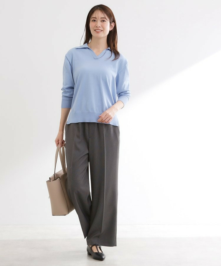 【ウエスト総ゴム】チェック柄イージーワイドパンツ7