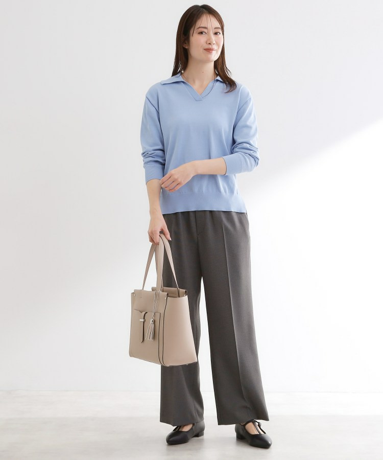 【ウエスト総ゴム】チェック柄イージーワイドパンツ8