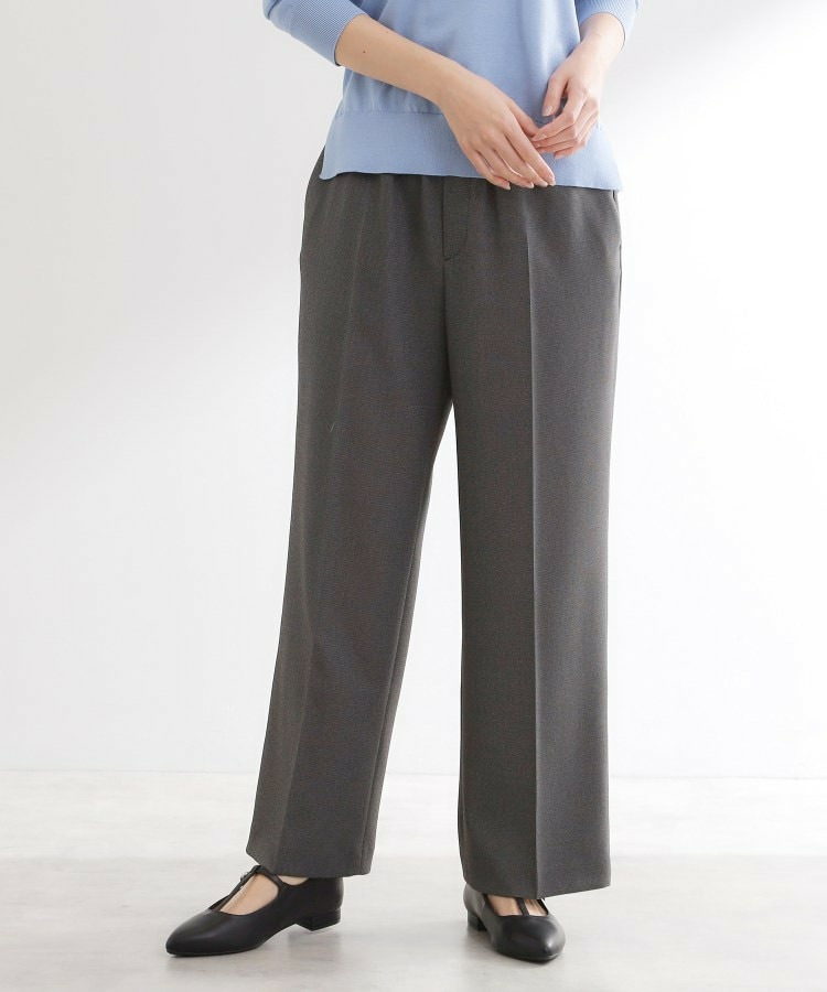 【ウエスト総ゴム】チェック柄イージーワイドパンツ9