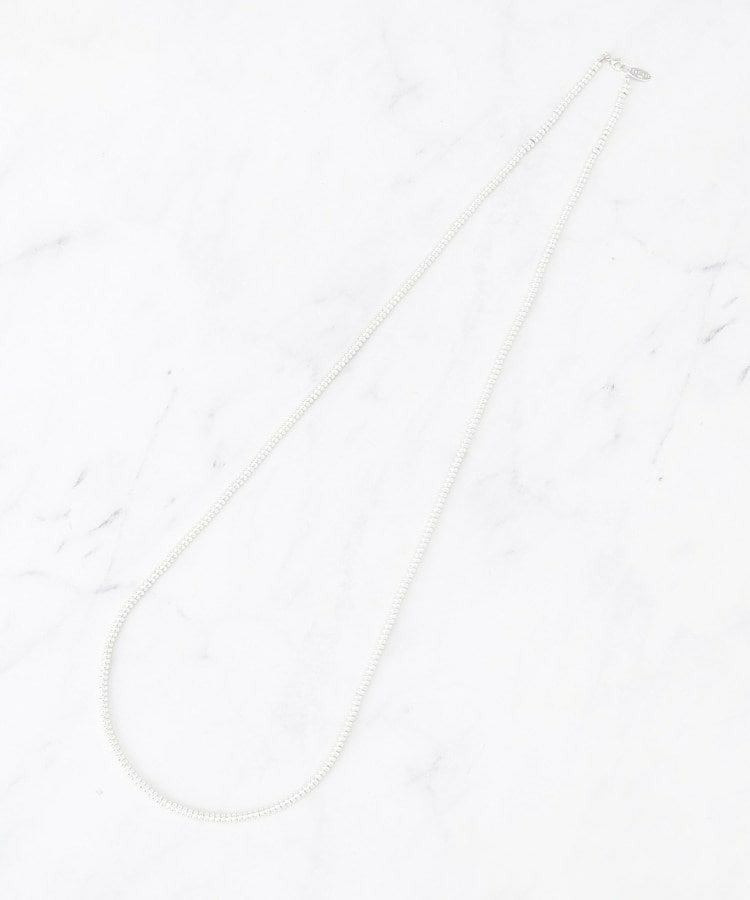 シルバービーズロングネックレス