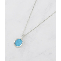 天然シェルプレートペンダントネックレス