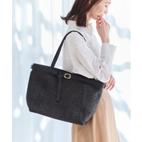 【A4サイズ可】雑材ベルトデザイントートバッグ