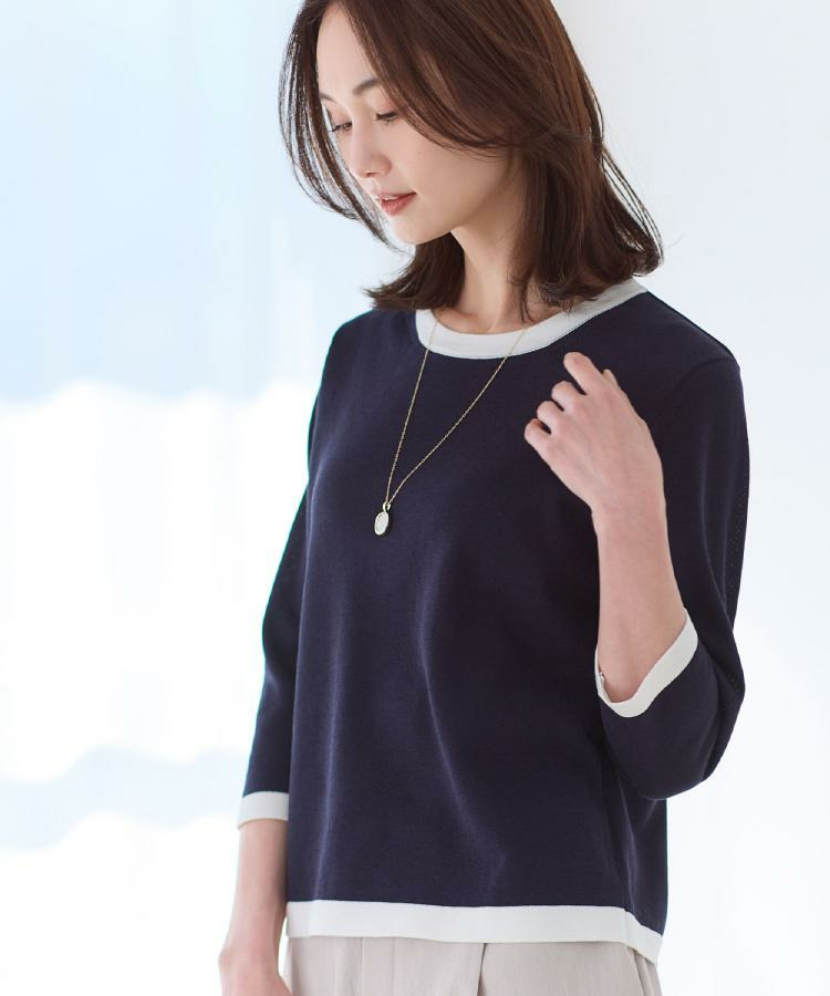 【アンサンブル可】バイカラーニット