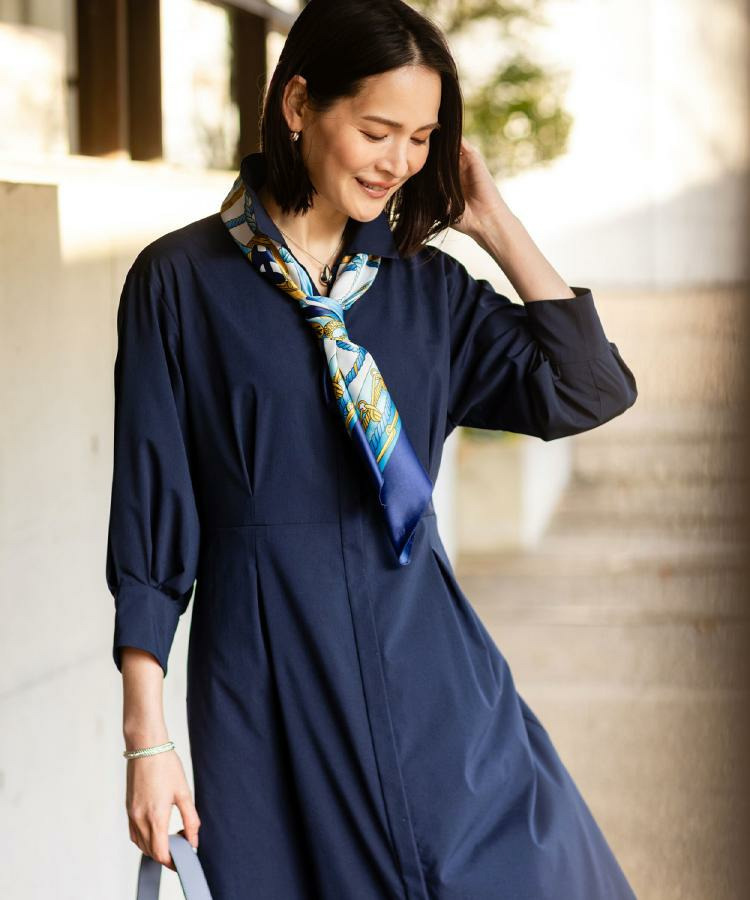 タイプライターシャツロングワンピース