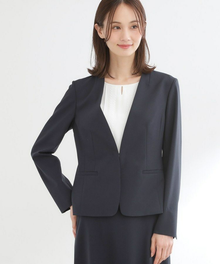 【吸水速乾/セットアップ可】ノーカラージャケット13